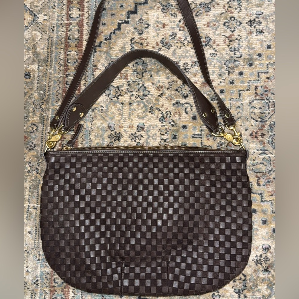 Clare V Moyen Messenger Napa Leather and Suede Like New